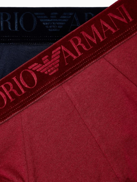 Набор мужских трусов брифов 2 шт Emporio Armani в подарочной коробке 1161096171 (Синий/Бордовый XL)