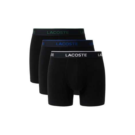 Набор фирменных мужских трусов Lacoste боксеры 3 шт 1161222555 (Черный L)