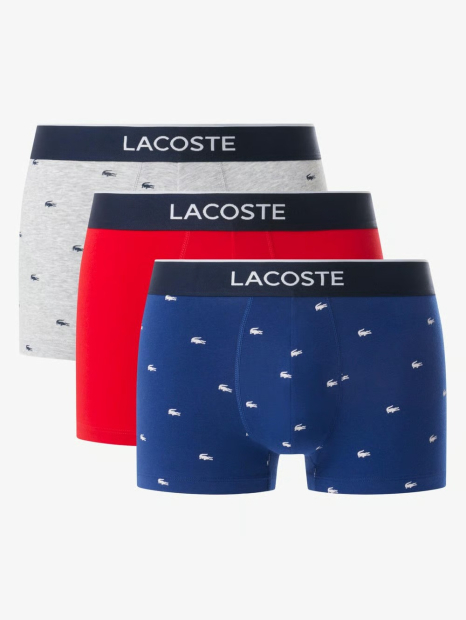 Набор мужских трусов Lacoste транки 3 шт 1162771021 (Разные цвета XL)