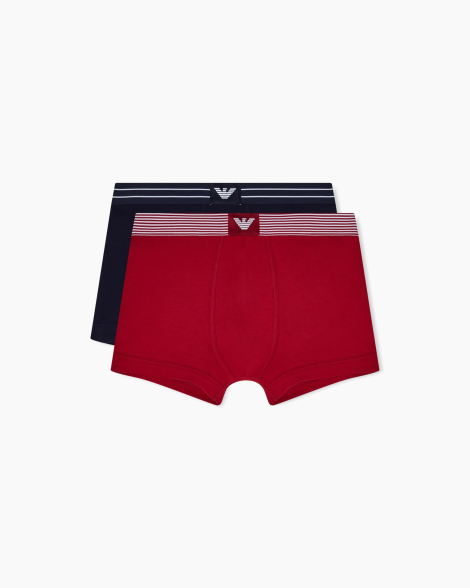 Набор мужских трусов Emporio Armani транки 1163055520 (Синий/Красный M)