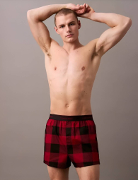 Чоловічі бавовняні труси Calvin Klein боксери 1159841285 (Червоний XL)