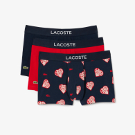 Фирменные мужские трусы транки Lacoste набор 1159843263 (Синий/Красный XXL)
