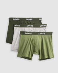 Набор мужских трусов боксеров Levi's 3 шт 1159857826 (Серый/Зеленый XL)