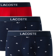 Набор мужских трусов Lacoste транки 3 шт 1159862081 (Синий/Красный XXL)