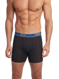 Фірмові чоловічі труси боксери PUMA набір 3 шт. 1159903275 (Чорний/Сірий M)