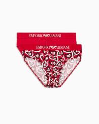 Мужские трусы брифы Emporio Armani набор 1160153129 (Черный/Красный XXL)