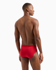 Мужские трусы брифы Emporio Armani набор 1160153129 (Черный/Красный XXL)