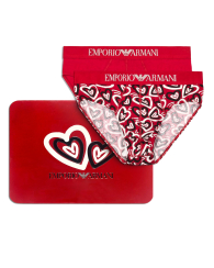 Мужские трусы брифы Emporio Armani набор 1160153129 (Черный/Красный XXL)