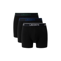 Набор фирменных мужских трусов Lacoste боксеры 3 шт 1161222555 (Черный L)