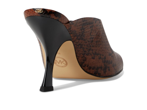Жіночі шкіряні туфлі-мюлі Luna Michael Kors на підборі 36,5 (6,5 US) 24 см Коричневий 1159844324