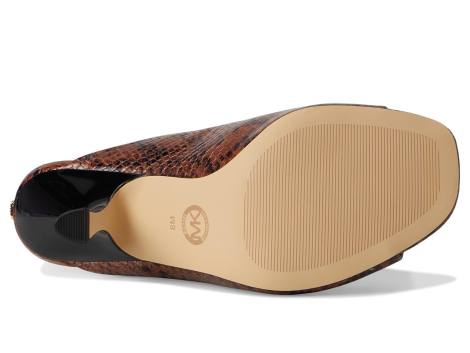 Жіночі шкіряні туфлі-мюлі Luna Michael Kors на підборі 36,5 (6,5 US) 24 см Коричневий 1159844324