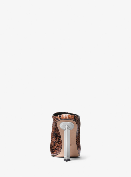 Женские кожаные туфли-мюли Halle Michael Kors на каблуке 36,5 (6,5 US) 24 см Коричневый 1159846030
