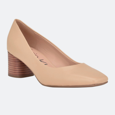 Женские кожаные туфли-лодочки Alanta2 Calvin Klein 37 (6,5 US) 24 см Бежевый 1159849025