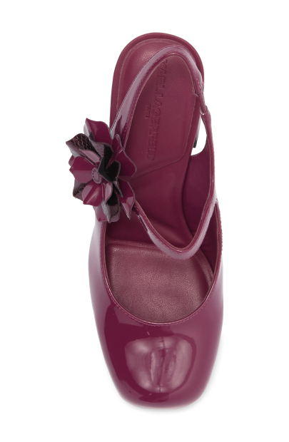 Лакированные туфли Karl Lagerfeld Paris на каблуке 38 (7,5 US) 24,5 см Бордовый 1159852003