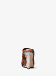 Женские кожаные туфли-мюли Halle Michael Kors на каблуке 36,5 (6,5 US) 24 см Коричневый 1159846030