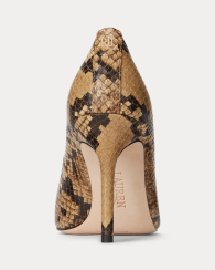 Женские кожаные туфли Lindella II Ralph Lauren на каблуке 38,5 (7,5 US) 24,5 см Коричневый 1159846693