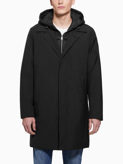 Мужская удлиненная куртка Guess 1159847348 (Черный M)