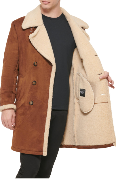 Мужское пальто Guess 1159848062 (Коричневый S)