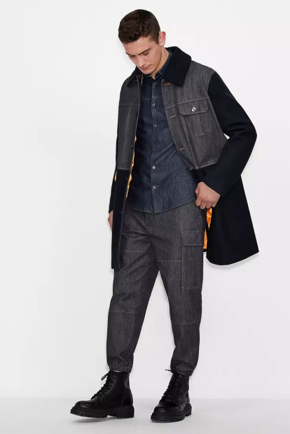 Мужское пальто Armani Exchange 1159848388 (Синий XL)