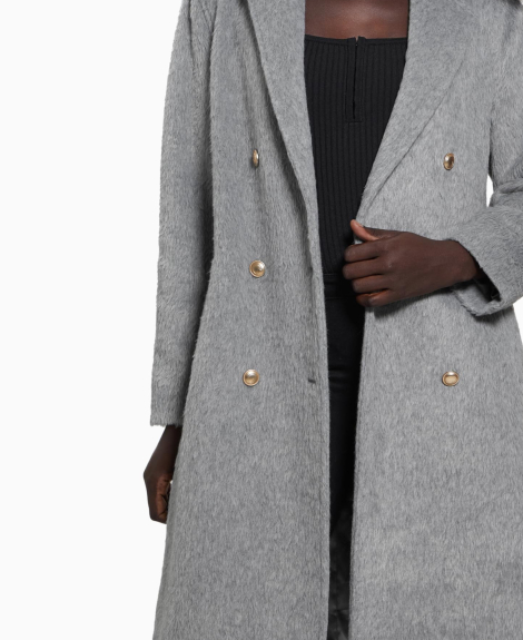 Женское пальто Guess на пуговицах 1159848756 (Серый XL)