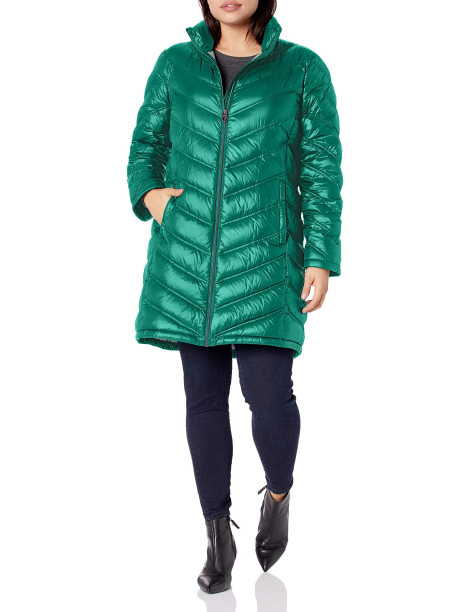 Женская удлиненная куртка Calvin Klein 1159850722 (Зеленый XL)
