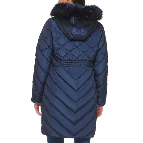 Женский стеганый пуховик Tommy Hilfiger на молнии 1159851386 (Синий XL)