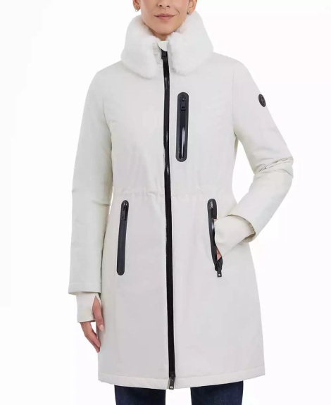 Подовжена жіноча куртка Michael Kors 1159851597 (Молочний L)