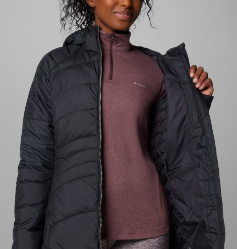 Женская удлиненная куртка Columbia с капюшоном 1159851988 (Черный S)