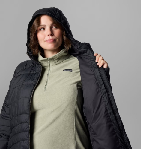 Женская удлиненная куртка Columbia с капюшоном 1159851988 (Черный S)