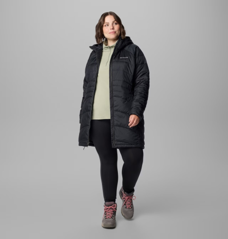 Женская удлиненная куртка Columbia с капюшоном 1159851988 (Черный S)