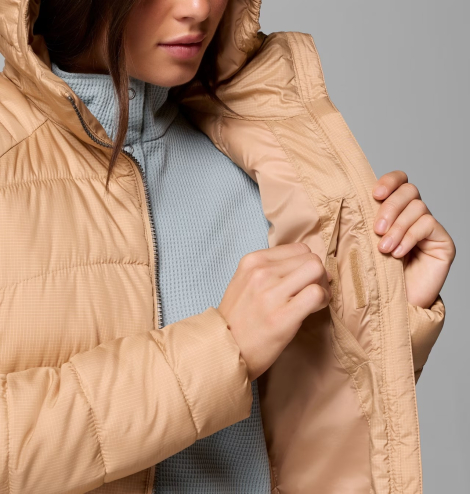 Женская длинная куртка Columbia с капюшоном 1159852949 (Бежевый M)