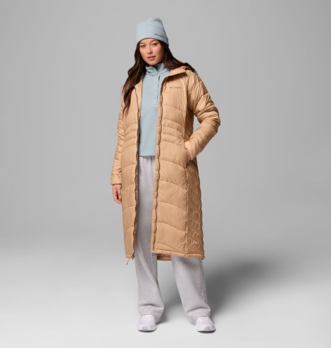 Женская длинная куртка Columbia с капюшоном 1159852949 (Бежевый M)