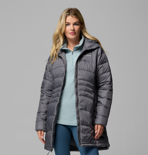 Женская длинная куртка Columbia с капюшоном 1159853294 (Серый M)