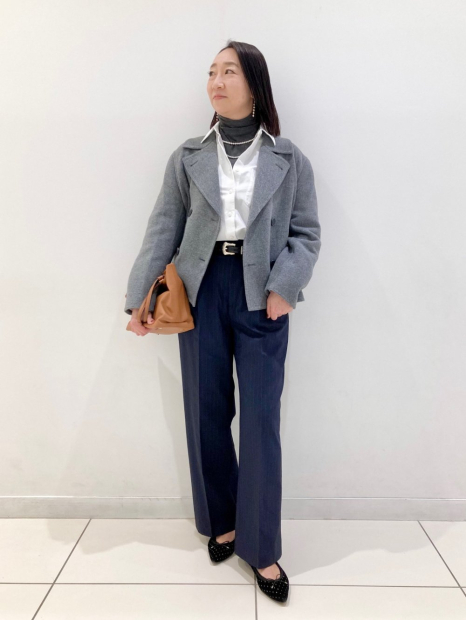 Жіноче коротке пальто Uniqlo 1159853416 (Сірий XL)