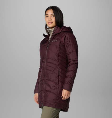 Женская удлиненная куртка Columbia с капюшоном 1159855873 (Бордовый M)