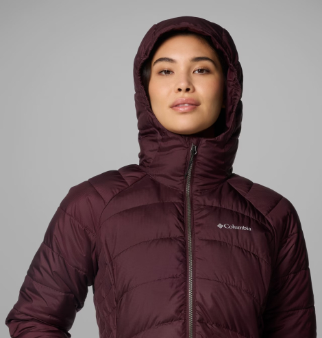 Женская удлиненная куртка Columbia с капюшоном 1159855873 (Бордовый M)