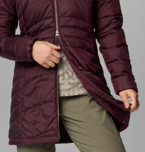 Женская удлиненная куртка Columbia с капюшоном 1159855873 (Бордовый M)