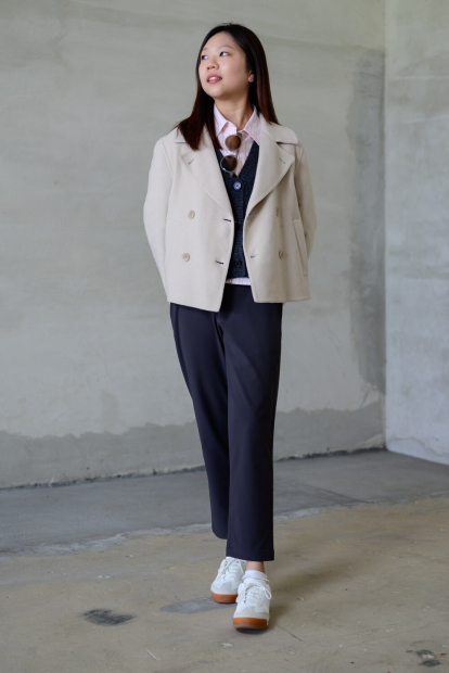 Жіноче коротке пальто Uniqlo 1159859368 (Молочний XXL)