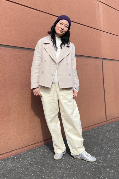 Жіноче коротке пальто Uniqlo 1159859368 (Молочний XXL)