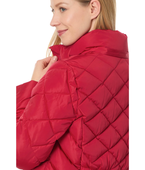 Жіночий стьобаний пуховик Tommy Hilfiger на блискавці 1159859510 (Червоний S)