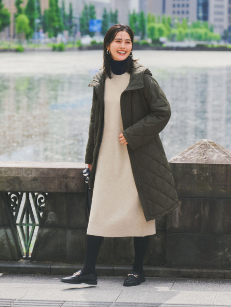 Длинная куртка PUFFERTECH UNIQLO 1159860431 (Зеленый S)