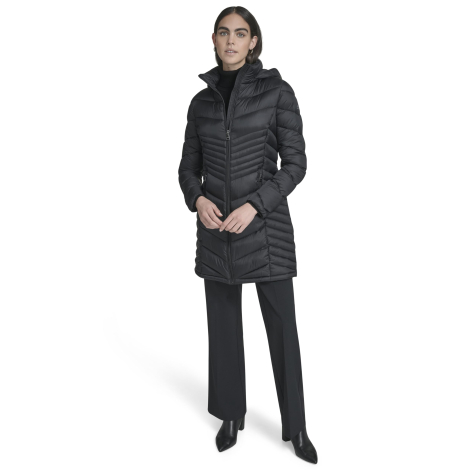Удлинённая куртка Calvin Klein с капюшоном 1159861026 (Черный XS)