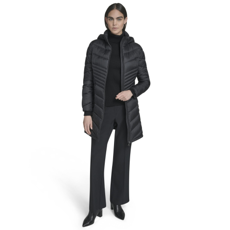 Удлинённая куртка Calvin Klein с капюшоном 1159861026 (Черный XS)