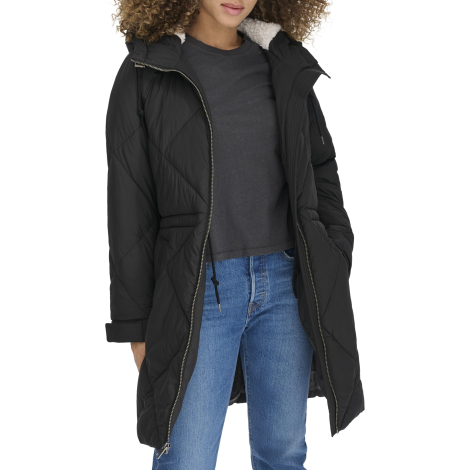 Жіноча куртка Levi's пуховик з капюшоном 1159861808 (Чорний L)