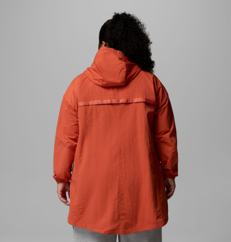 Женская удлиненная куртка на флисе Columbia с капюшоном 1159902936 (Оранжевый XXL)
