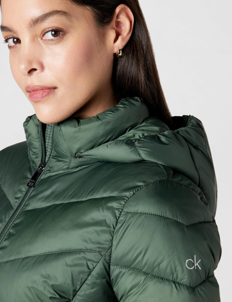 Женская удлиненная куртка Calvin Klein 1163161085 (Зеленый XL)