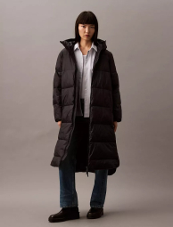 Подовжена куртка-пуховик Calvin Klein з капюшоном 1159839214 (Чорний L)