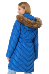 Женский стеганый пуховик Tommy Hilfiger на молнии 1159841792 (Синий XS)