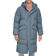 Мужская длинная куртка DKNY с капюшоном 1159842584 (Синий M)