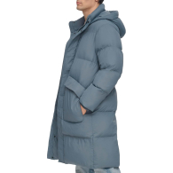 Мужская длинная куртка DKNY с капюшоном 1159842584 (Синий M)